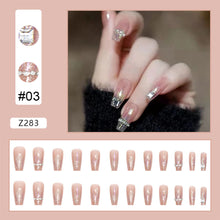 Load image into Gallery viewer, 24pcs/set Nail Patches Popular Multicolor Nail Pieces Removable Fake Nails Extensions Nail Art Accessories
