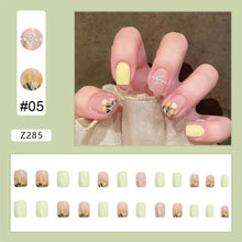 Load image into Gallery viewer, 24pcs/set Nail Patches Popular Multicolor Nail Pieces Removable Fake Nails Extensions Nail Art Accessories
