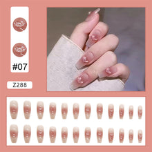 Load image into Gallery viewer, 24pcs/set Nail Patches Popular Multicolor Nail Pieces Removable Fake Nails Extensions Nail Art Accessories

