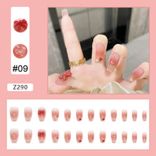Load image into Gallery viewer, 24pcs/set Nail Patches Popular Multicolor Nail Pieces Removable Fake Nails Extensions Nail Art Accessories
