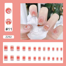 Load image into Gallery viewer, 24pcs/set Nail Patches Popular Multicolor Nail Pieces Removable Fake Nails Extensions Nail Art Accessories
