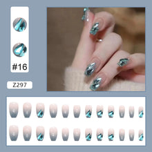 Load image into Gallery viewer, 24pcs/set Nail Patches Popular Multicolor Nail Pieces Removable Fake Nails Extensions Nail Art Accessories
