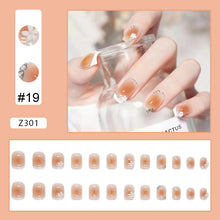 Load image into Gallery viewer, 24pcs/set Nail Patches Popular Multicolor Nail Pieces Removable Fake Nails Extensions Nail Art Accessories
