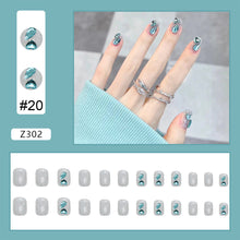 Load image into Gallery viewer, 24pcs/set Nail Patches Popular Multicolor Nail Pieces Removable Fake Nails Extensions Nail Art Accessories
