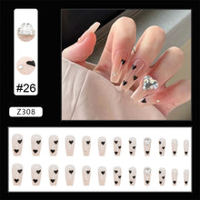 Load image into Gallery viewer, 24pcs/set Nail Patches Popular Multicolor Nail Pieces Removable Fake Nails Extensions Nail Art Accessories

