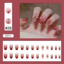 Load image into Gallery viewer, 24pcs/set Nail Patches Popular Multicolor Nail Pieces Removable Fake Nails Extensions Nail Art Accessories
