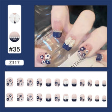 Load image into Gallery viewer, 24pcs/set Nail Patches Popular Multicolor Nail Pieces Removable Fake Nails Extensions Nail Art Accessories
