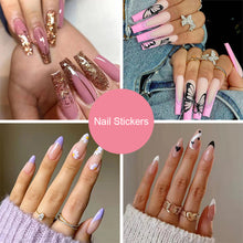 Load image into Gallery viewer, 24pcs/set Nail Pieces Personalized Exaggerated Nail Patch Removable Fake Nails Extensions Nail Art Accessories
