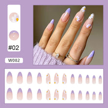 Load image into Gallery viewer, 24pcs/set Nail Pieces Personalized Exaggerated Nail Patch Removable Fake Nails Extensions Nail Art Accessories
