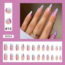 Load image into Gallery viewer, 24pcs/set Nail Pieces Personalized Exaggerated Nail Patch Removable Fake Nails Extensions Nail Art Accessories
