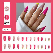 Load image into Gallery viewer, 24pcs/set Nail Pieces Personalized Exaggerated Nail Patch Removable Fake Nails Extensions Nail Art Accessories

