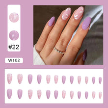 Load image into Gallery viewer, 24pcs/set Nail Pieces Personalized Exaggerated Nail Patch Removable Fake Nails Extensions Nail Art Accessories
