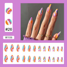 Load image into Gallery viewer, 24pcs/set Nail Pieces Personalized Exaggerated Nail Patch Removable Fake Nails Extensions Nail Art Accessories
