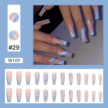 Load image into Gallery viewer, 24pcs/set Nail Pieces Personalized Exaggerated Nail Patch Removable Fake Nails Extensions Nail Art Accessories
