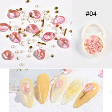 Load image into Gallery viewer, 1 Set Nail Art Shell Stone Jewelry Crystal Stone Pearl Ball Mix Nail Jewelry Resin Nail Accessories Nail Art Decoration
