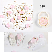 Load image into Gallery viewer, 1 Set Nail Art Shell Stone Jewelry Crystal Stone Pearl Ball Mix Nail Jewelry Resin Nail Accessories Nail Art Decoration
