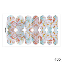 Load image into Gallery viewer, 14pcs/Sheet Nail Stickers Marble-stained Nail Art Stickers Full Cover Nail Stickers Nail Art Supplies Nail Accessories
