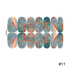 Load image into Gallery viewer, 14pcs/Sheet Nail Stickers Marble-stained Nail Art Stickers Full Cover Nail Stickers Nail Art Supplies Nail Accessories
