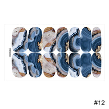 Load image into Gallery viewer, 14pcs/Sheet Nail Stickers Marble-stained Nail Art Stickers Full Cover Nail Stickers Nail Art Supplies Nail Accessories

