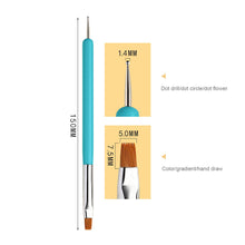 Load image into Gallery viewer, Dual-ended Nail Pen Dual-purpose Nail Paint Pen Spot Drill Pen Manicure Draw Paint Pen Nail Art Tools
