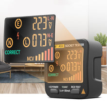 Load image into Gallery viewer, ANENG AC11 Digital Smart Socket Tester Multifunction Socket Voltage Test Socket Detector US/UK/EU/AU Plug Ground Zero Line Phase Check Rcd NCV Test
