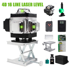 Load image into Gallery viewer, 4D 16 Lines Laser Level 360° Self-Leveling Horizontal Vertical Cross Green Light Laser Level Measure Laser Beam Lines
