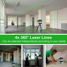 Load image into Gallery viewer, 4D 16 Lines Laser Level 360° Self-Leveling Horizontal Vertical Cross Green Light Laser Level Measure Laser Beam Lines
