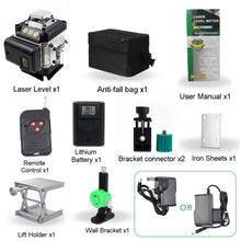 Load image into Gallery viewer, 4D 16 Lines Laser Level 360° Self-Leveling Horizontal Vertical Cross Green Light Laser Level Measure Laser Beam Lines
