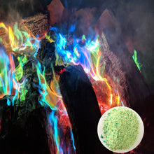 Load image into Gallery viewer, 10g/15g/25g/30g Coloured Fire Flames Powder Flame Colorant Magic Fire Trick Outdoor Camping Bonfire Hiking Survival Tools

