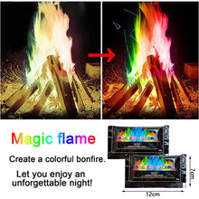 Load image into Gallery viewer, 10g/15g/25g/30g Coloured Fire Flames Powder Flame Colorant Magic Fire Trick Outdoor Camping Bonfire Hiking Survival Tools
