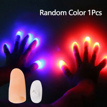Load image into Gallery viewer, Magic Thumbs Light Toys for Adult Magic Trick Props Blue Light Led Flashing Fingers Halloween Party Toys for Children
