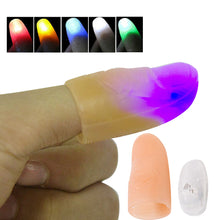 Load image into Gallery viewer, Magic Thumbs Light Toys for Adult Magic Trick Props Blue Light Led Flashing Fingers Halloween Party Toys for Children

