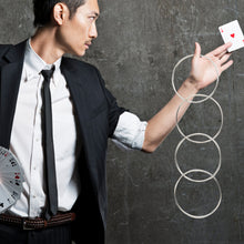 Load image into Gallery viewer, 4Pcs/Set Magic Toy Metal Rings Classic Linking Iron Hoops Fun Magic Tricks Playing Props Toys Tools Magic Props
