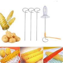 Load image into Gallery viewer, Spiral Potato Cutter Cucumber Slicer Vegetable Spiralizer Cutter Potato BBQ Skewers For Camping Barbecue Tools Kitchen Accessories Gadgets
