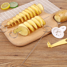 Load image into Gallery viewer, Spiral Potato Cutter Cucumber Slicer Vegetable Spiralizer Cutter Potato BBQ Skewers For Camping Barbecue Tools Kitchen Accessories Gadgets
