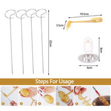 Load image into Gallery viewer, Spiral Potato Cutter Cucumber Slicer Vegetable Spiralizer Cutter Potato BBQ Skewers For Camping Barbecue Tools Kitchen Accessories Gadgets
