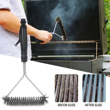 Load image into Gallery viewer, BBQ Grill Barbecue Kit Cleaning Brush Stainless Steel Cooking Tools Kitchen Accessories Wire Bristles Triangle Cleaning Brushes
