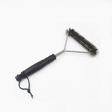Load image into Gallery viewer, BBQ Grill Barbecue Kit Cleaning Brush Stainless Steel Cooking Tools Kitchen Accessories Wire Bristles Triangle Cleaning Brushes
