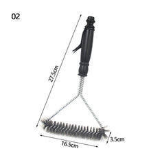 Load image into Gallery viewer, BBQ Grill Barbecue Kit Cleaning Brush Stainless Steel Cooking Tools Kitchen Accessories Wire Bristles Triangle Cleaning Brushes
