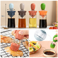 Load image into Gallery viewer, 180ml Kitchen Silicone Oil Bottle Oil Brush Baking Barbecue Grill Oil Brush Dispenser Pastry Steak Oil Brushes Kitchen Baking BBQ Tool
