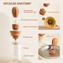 Load image into Gallery viewer, 180ml Kitchen Silicone Oil Bottle Oil Brush Baking Barbecue Grill Oil Brush Dispenser Pastry Steak Oil Brushes Kitchen Baking BBQ Tool

