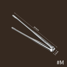 Load image into Gallery viewer, Stainless Steel Grill Tongs Cooking Utensils For BBQ Baking Silver Finger Chuck Bakery Clamp Pastry Tong Kitchen Camping Supplies
