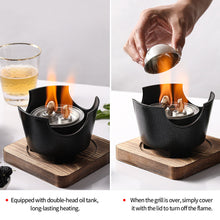 Load image into Gallery viewer, Mini BBQ Grill Japanese Alcohol Stove One Person Smokeless Barbecue Grill Korean Charcoal Stove Home Outdoor Oven Plate Roasting Cooker Gift
