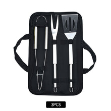 Load image into Gallery viewer, 20Pcs Stainless Steel BBQ Tools Set Spatula Fork Tongs Knife Brush Skewers Barbecue Grilling Utensil Accessories Outdoor Cooking Tool Set
