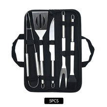 Load image into Gallery viewer, 20Pcs Stainless Steel BBQ Tools Set Spatula Fork Tongs Knife Brush Skewers Barbecue Grilling Utensil Accessories Outdoor Cooking Tool Set
