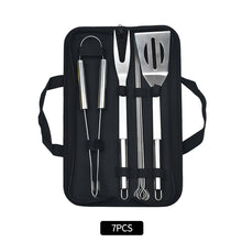Load image into Gallery viewer, 20Pcs Stainless Steel BBQ Tools Set Spatula Fork Tongs Knife Brush Skewers Barbecue Grilling Utensil Accessories Outdoor Cooking Tool Set
