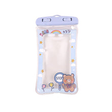 Load image into Gallery viewer, Cute Cartoon Mobile Phone Waterproof Bag Airbag Floating Touch Screen Protective Cover Drifting Swimming Mobile Phone Bag

