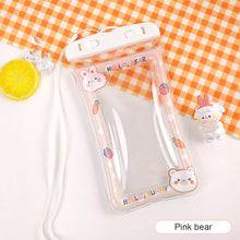 Load image into Gallery viewer, Cute Cartoon Mobile Phone Waterproof Bag Airbag Floating Touch Screen Protective Cover Drifting Swimming Mobile Phone Bag
