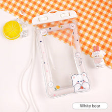 Load image into Gallery viewer, Cute Cartoon Mobile Phone Waterproof Bag Airbag Floating Touch Screen Protective Cover Drifting Swimming Mobile Phone Bag
