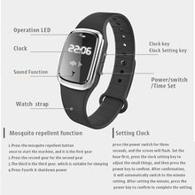 Load image into Gallery viewer, M2 Ultrasonic Electronic Mosquito Repellent Bracelet Smart Mosquito Killer Adult Children Outdoor Rechargeable Mosquito Repellent Watch
